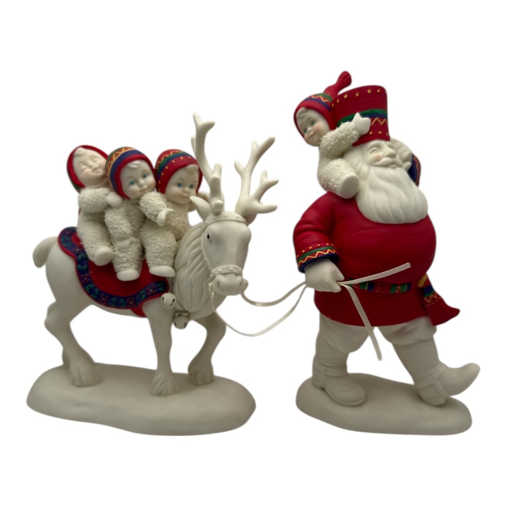 Dept 56 - Snowbabies Santa's Reindeer Rides Limited Edition w/COA #4734 NIB